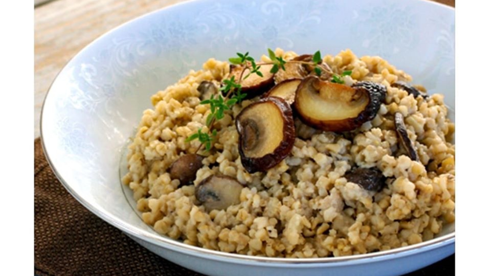 SAVORY MUSHROOM OATS RISSOTO
