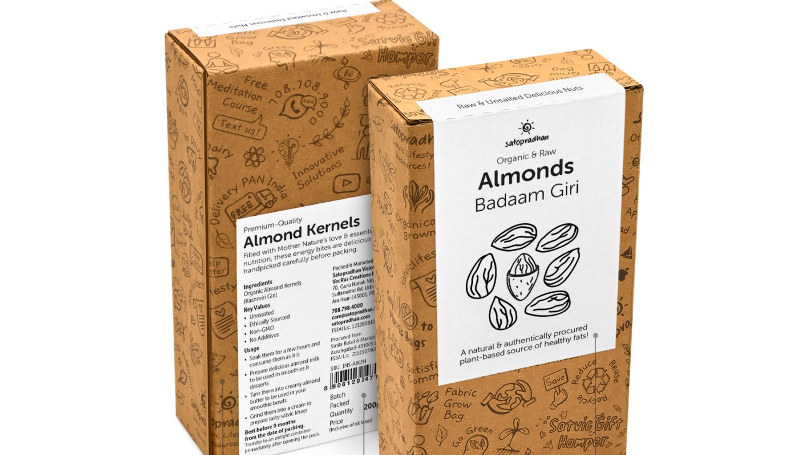 Almonds Pack 200g