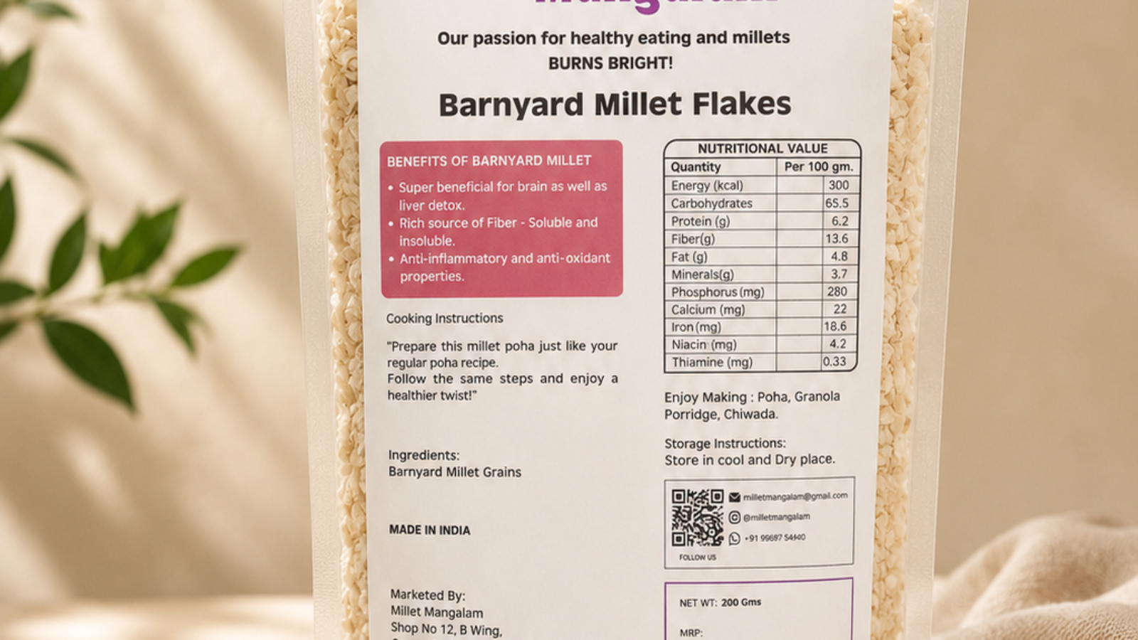 Barnyard Millet Flakes