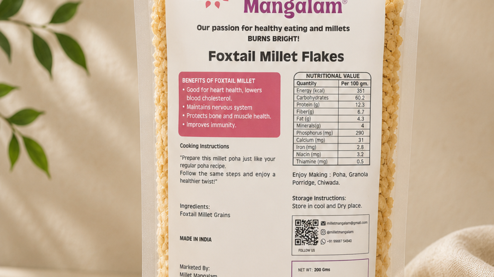 Foxtail Millet flakes