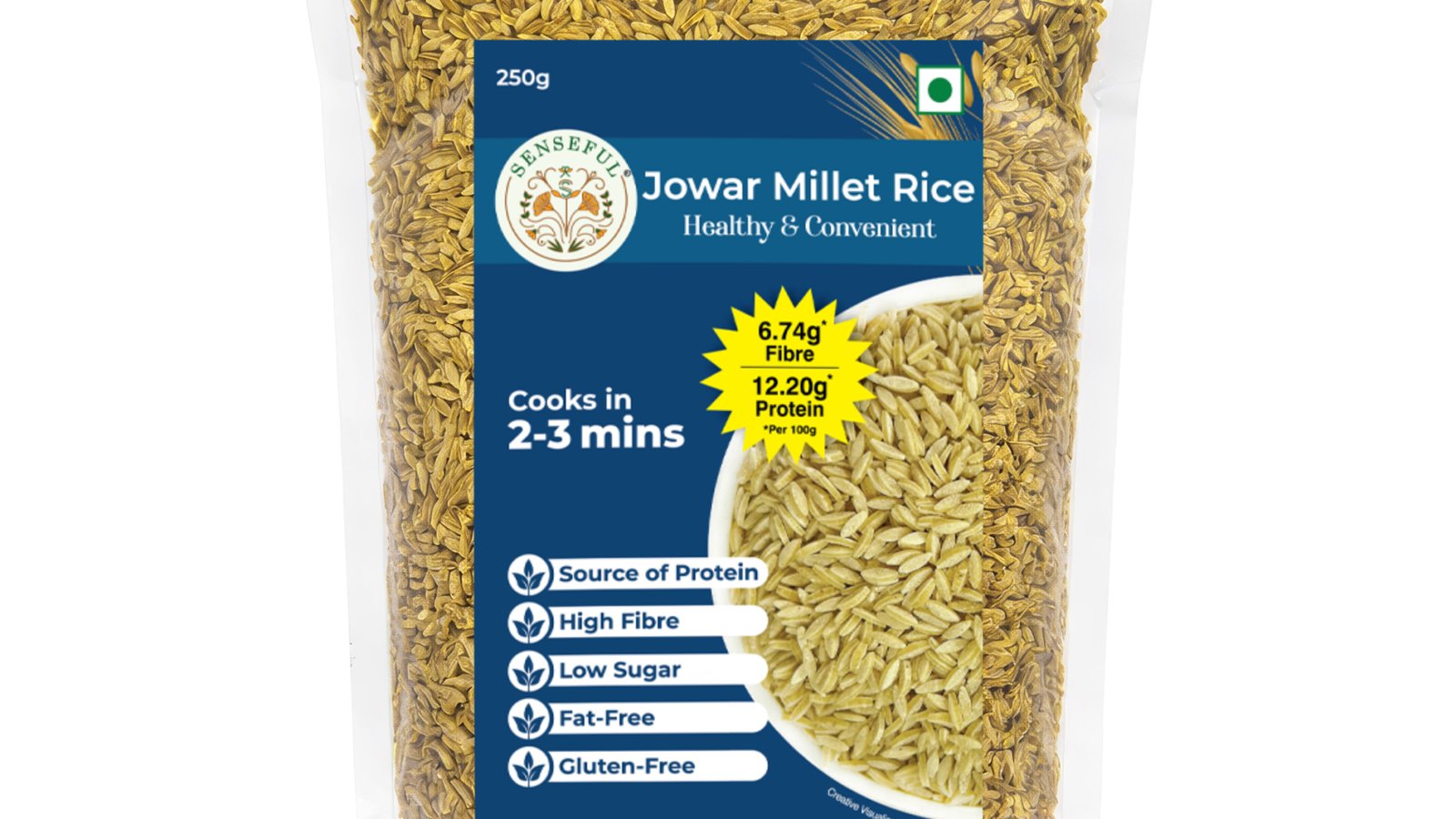 SENSEFUL Jowar Millet Rice – Front View