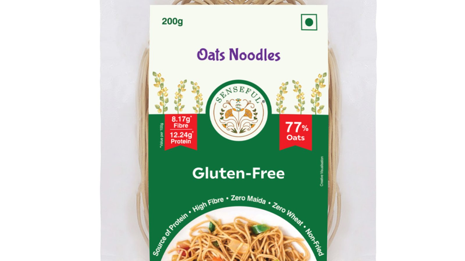 SENSEFUL Oats Noodles – Front View