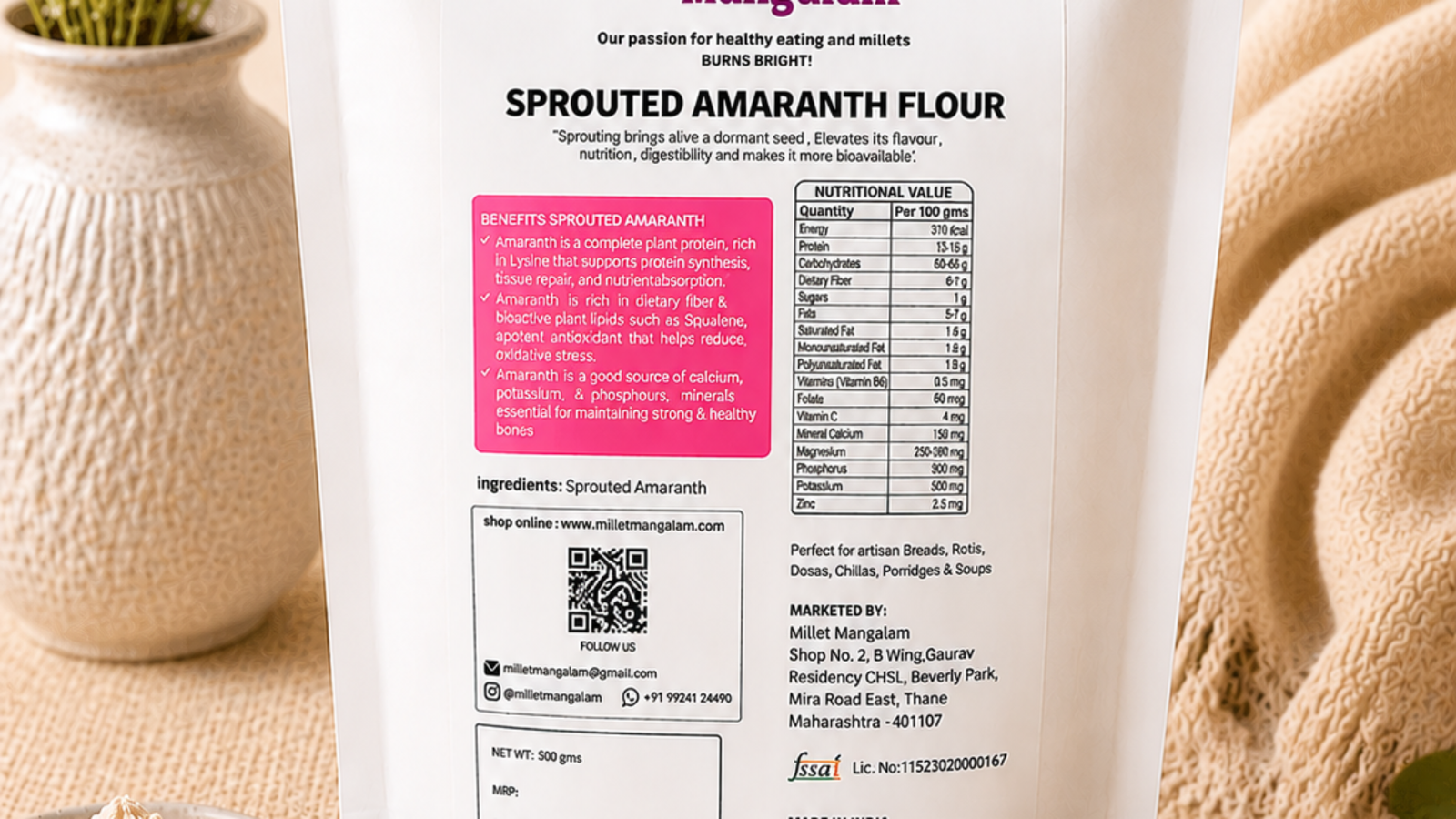 sprouted amaranth flour by Shruti