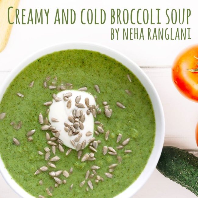 CREAMY & COLD BROCCOLI SOUP