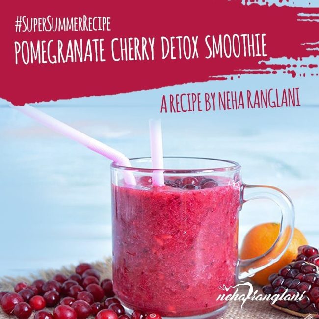 POMEGRANATE CHERRY DETOX SMOOTHIE