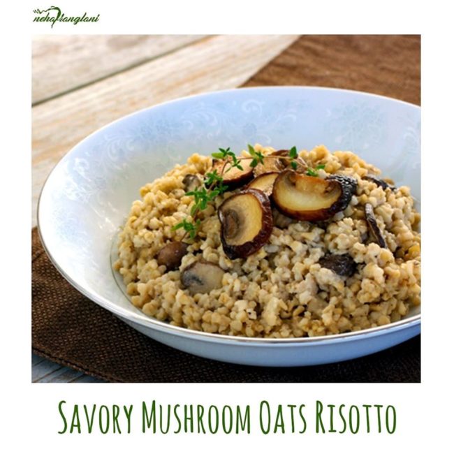 SAVORY MUSHROOM OATS RISSOTO