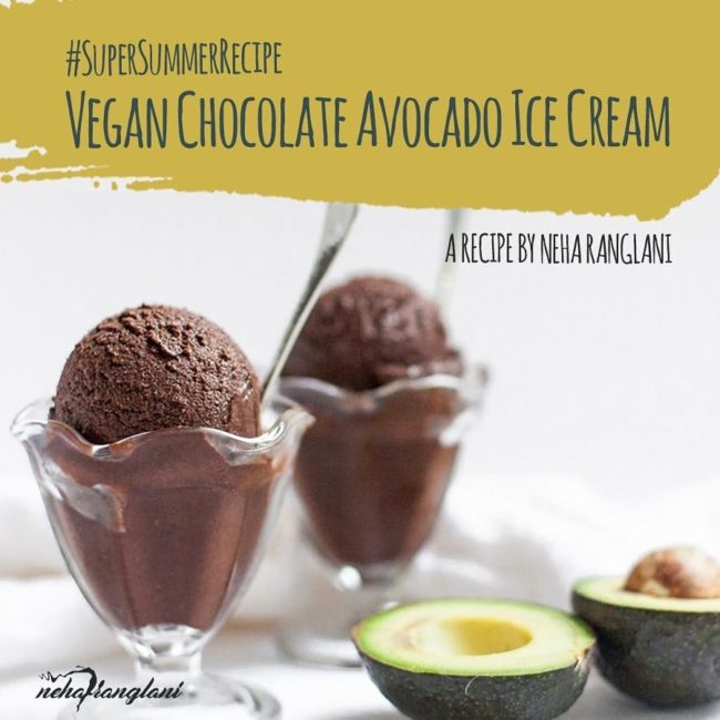 VEGAN CHOCOLATE AVOCADO ICE CREAM